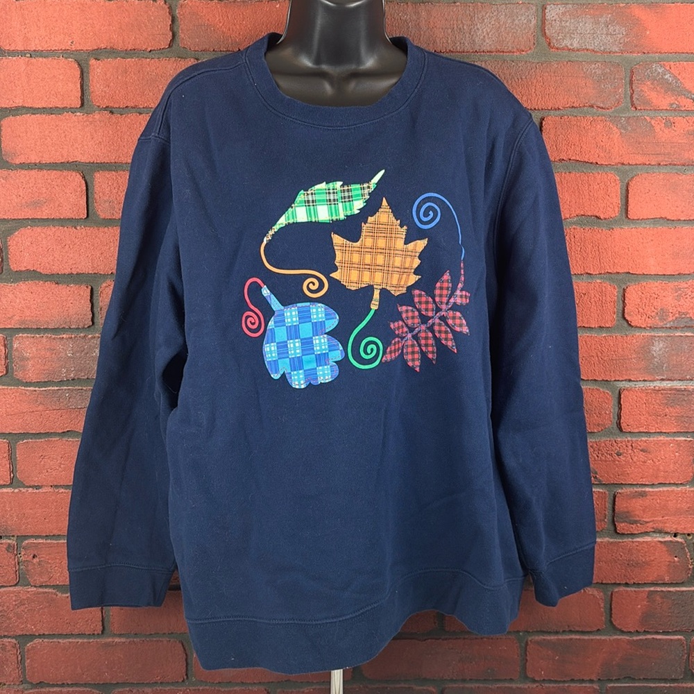 Potpourri Sweatshirt Woman 2X‎ Leaf Print